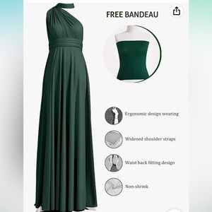Emrald Green Convertable Gown
